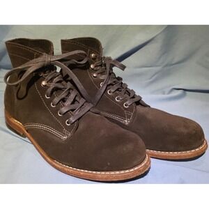Wolverine 1000 mile Boots Mens size 9 D Rust Suede Leather USA MADE Vibram Sole